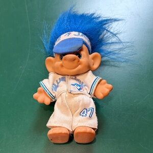 Blue Jay Forest Troll 1992 World Series with Blue Hair Doll